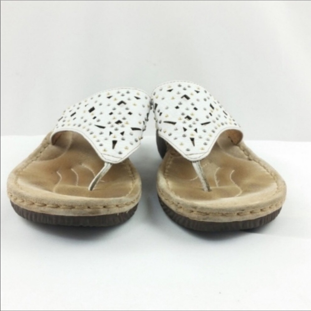 Clarks White Artisan Sandal
